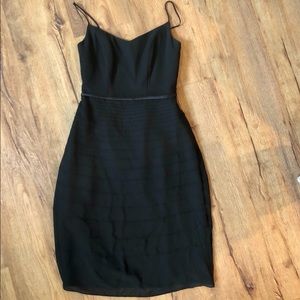 B2 tiered little black dress